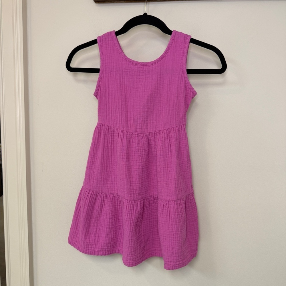 Cat & Jack: Girls Sleeveless Gauze Summer Pink Dress, Size S (6/6x)